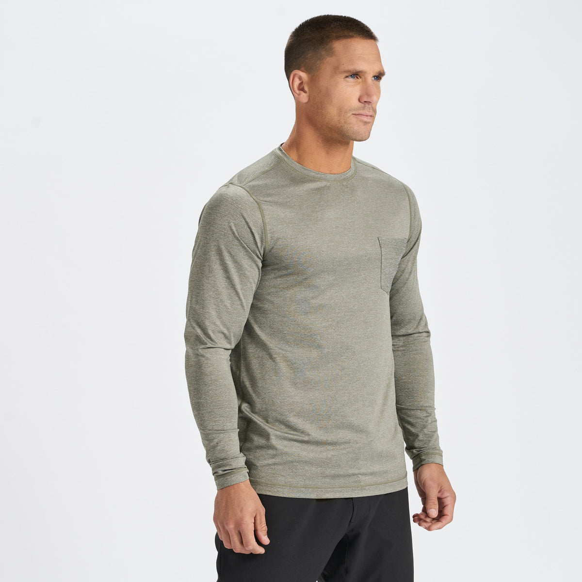 Long-Sleeve Tradewind Performance Tee | Army Heather