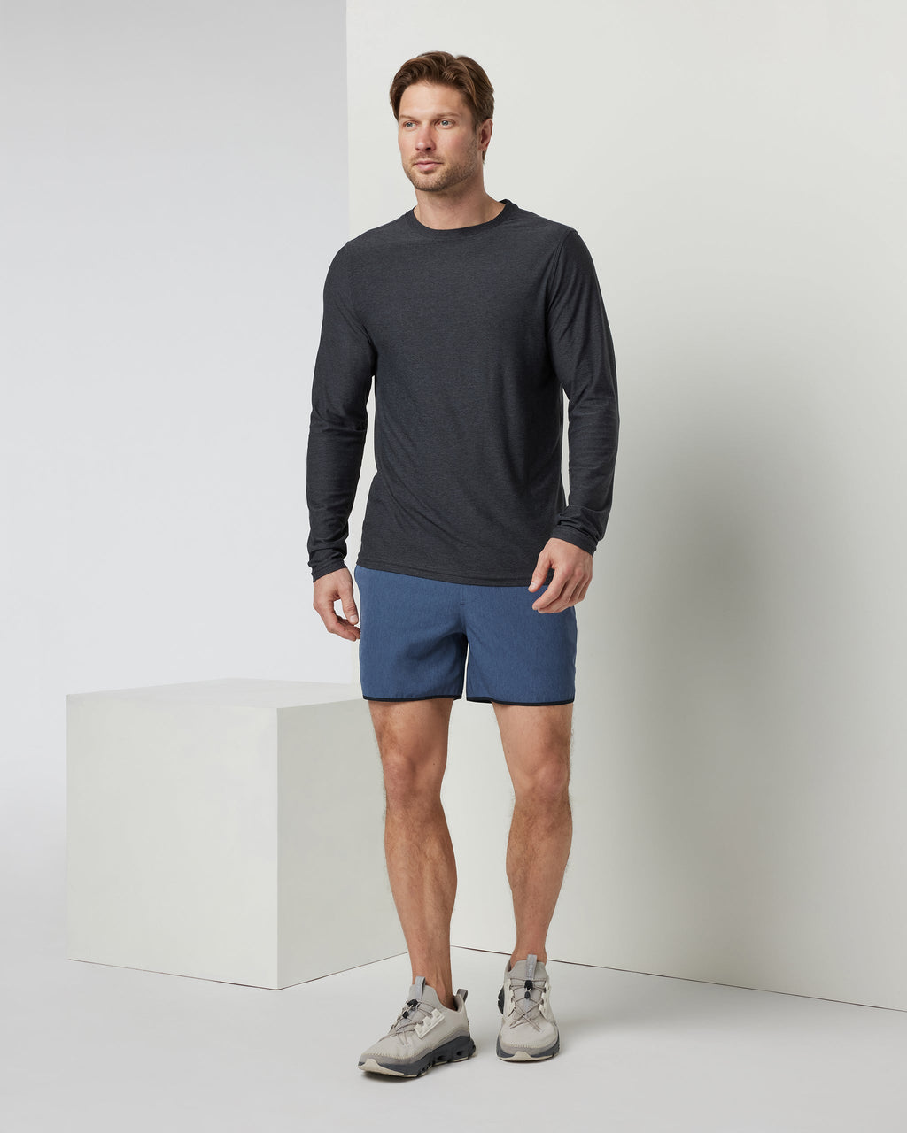 Long Sleeve Strato Tech Tee | Charcoal Heather