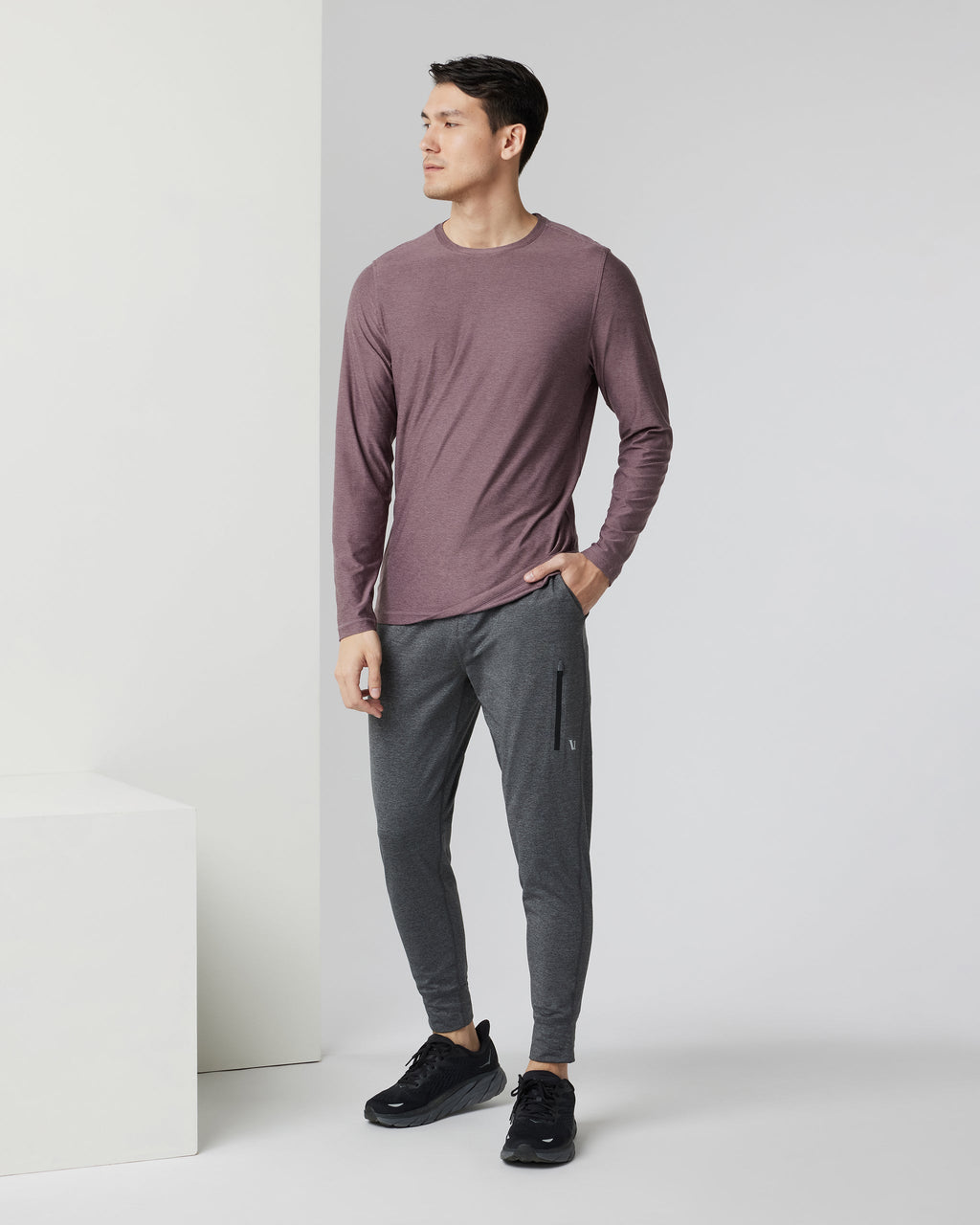 Long Sleeve Strato Tech Tee | Elderberry Heather
