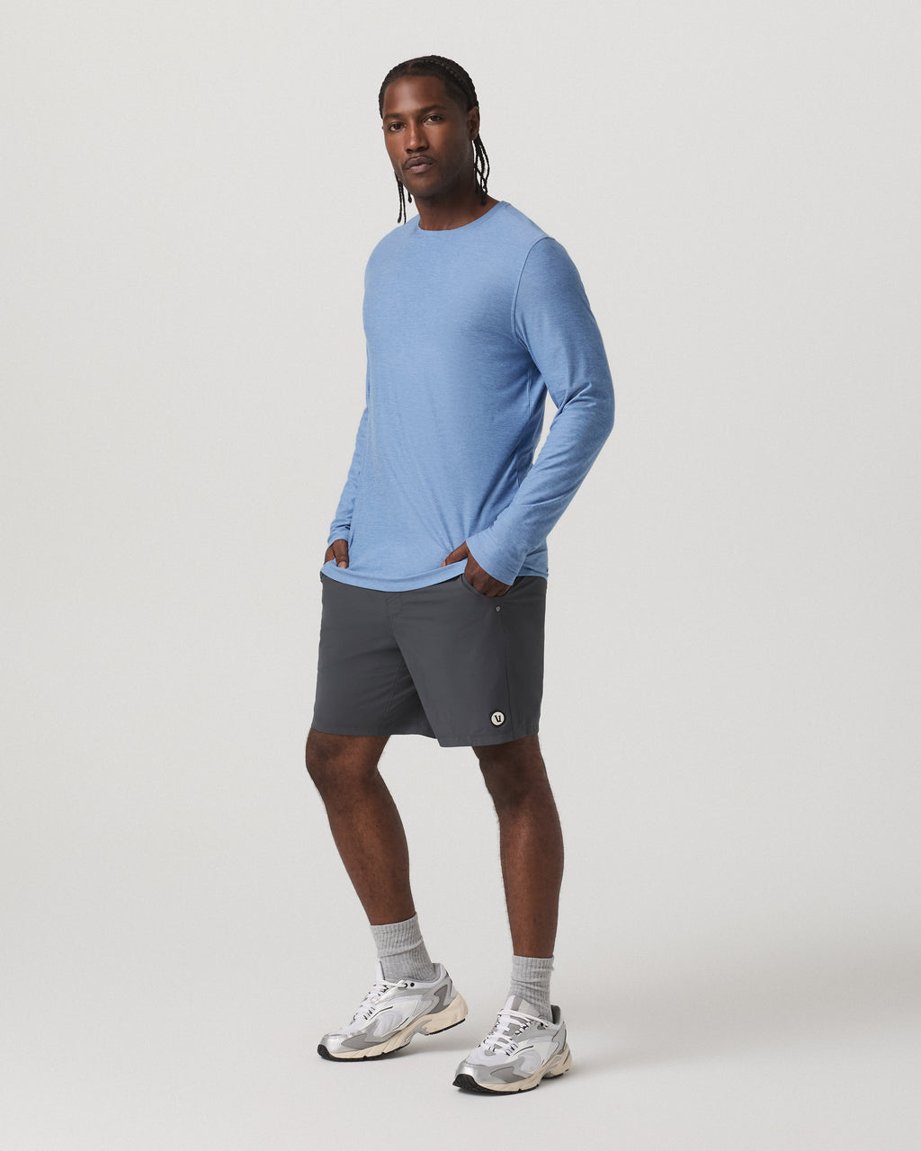 Long Sleeve Strato Tech Tee | Isle Blue Heather
