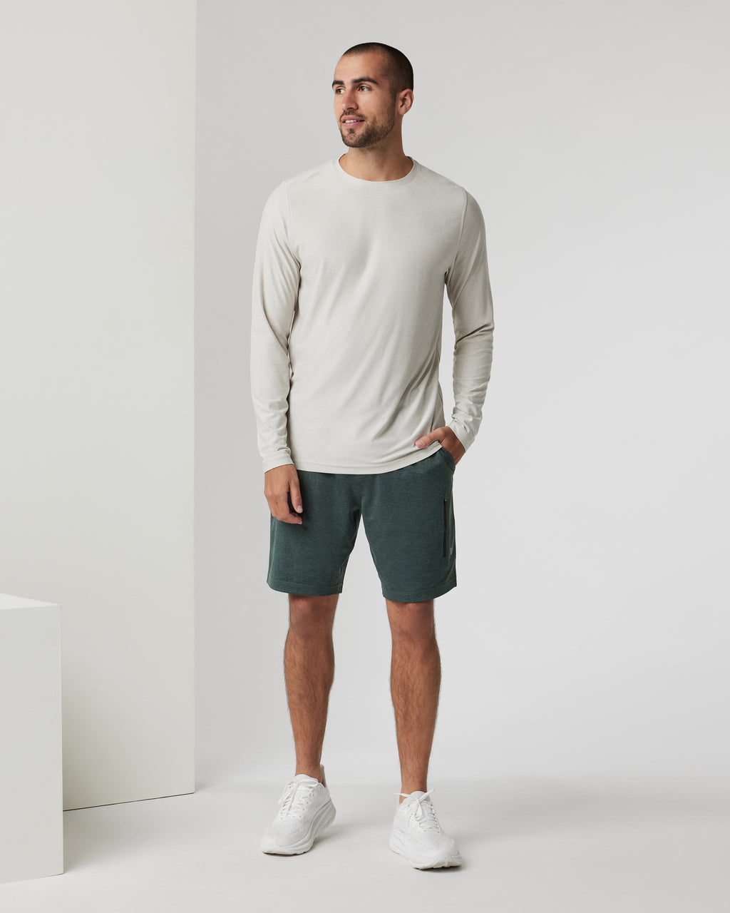 Long Sleeve Strato Tech Tee | Salt Heather