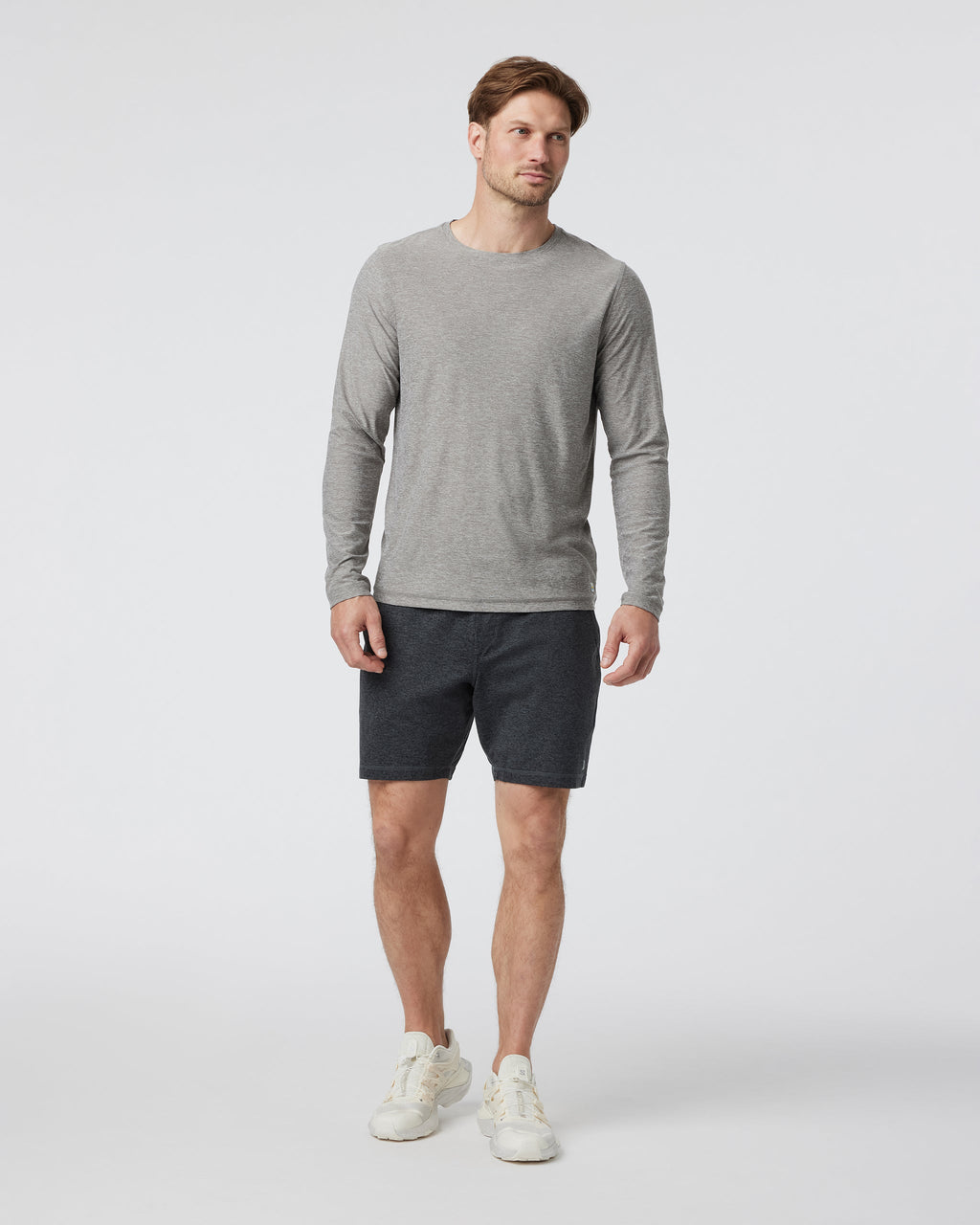 Long Sleeve Strato Tech Tee | Heather Grey