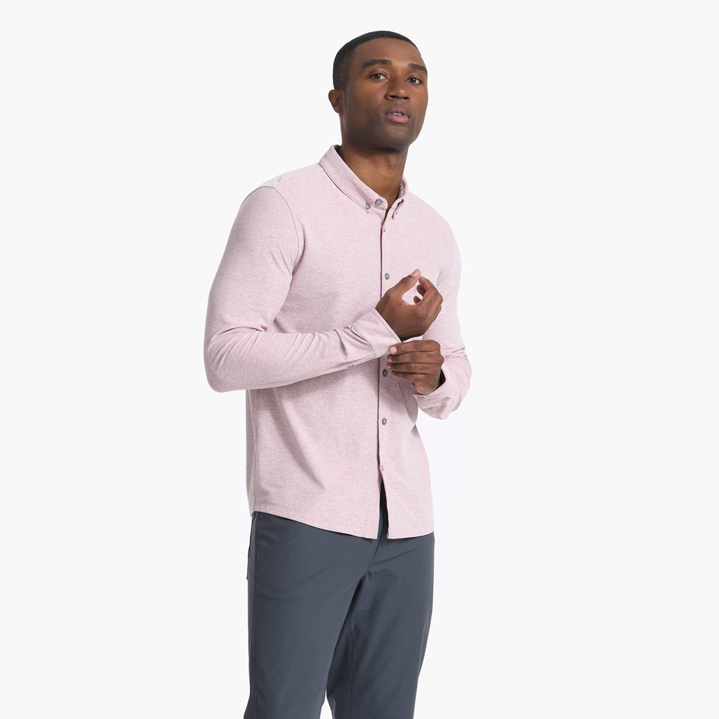 Long Sleeve Ace Button Down | Saltwater Red