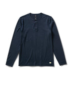 Long-Sleeve Ease Performance Henley | Ink Heather