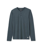 Long-Sleeve Ease Performance Henley | Lake Heather