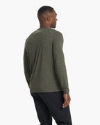 Long-Sleeve Ease Performance Henley | Oregano Heather