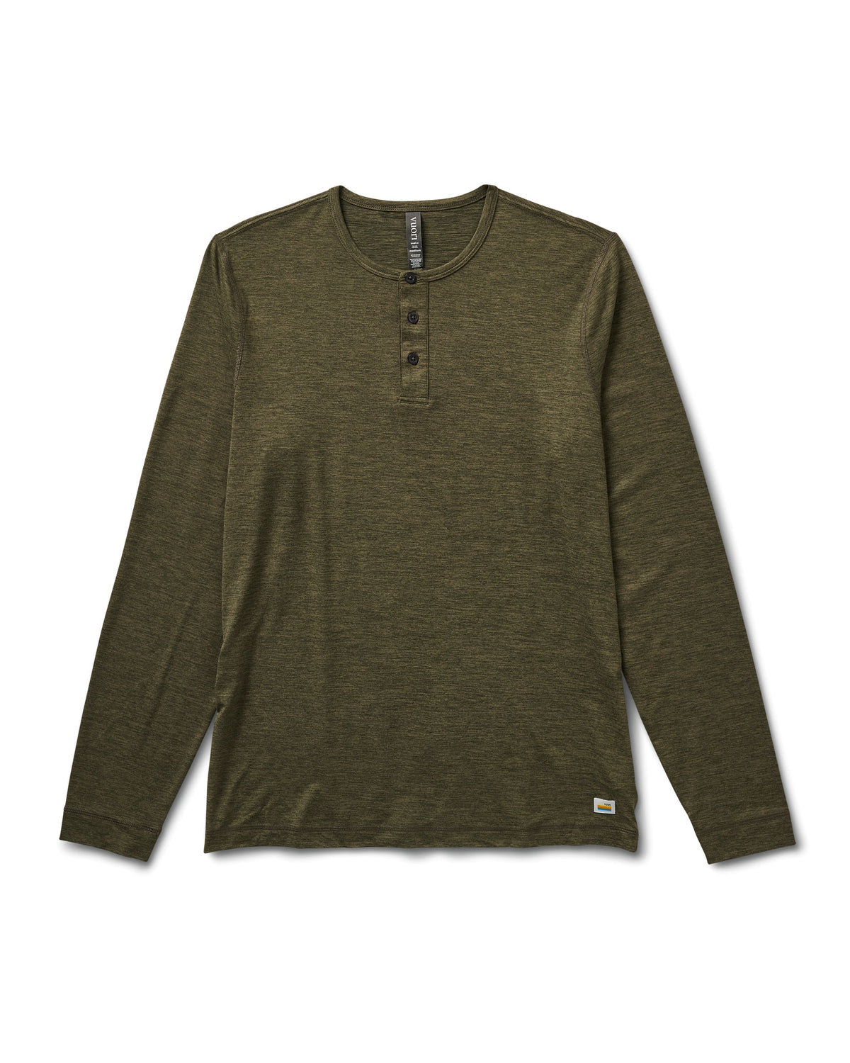 Long-Sleeve Ease Performance Henley | Oregano Heather