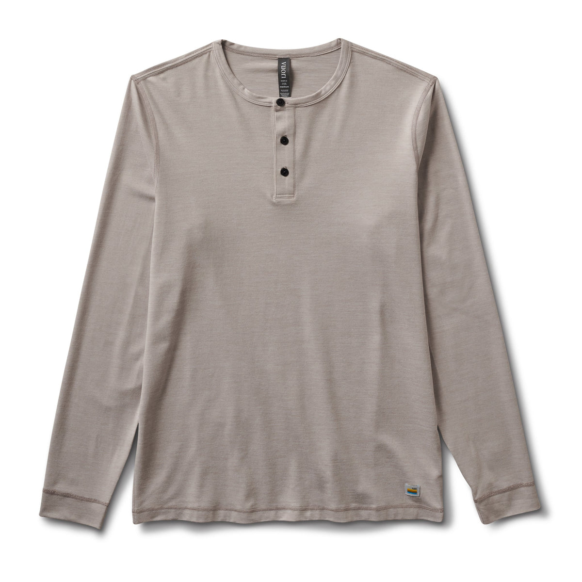 Long-Sleeve Ease Performance Henley | Oyster Heather