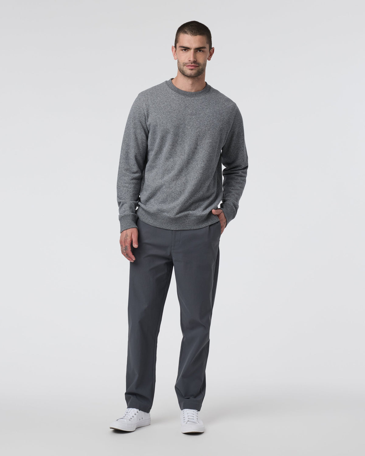 Cypress Logo Crew | Heather Grey