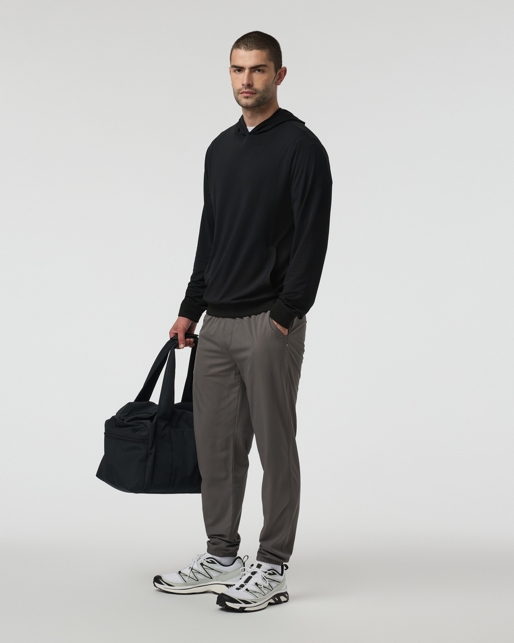 Double Mesh Hoodie | Black