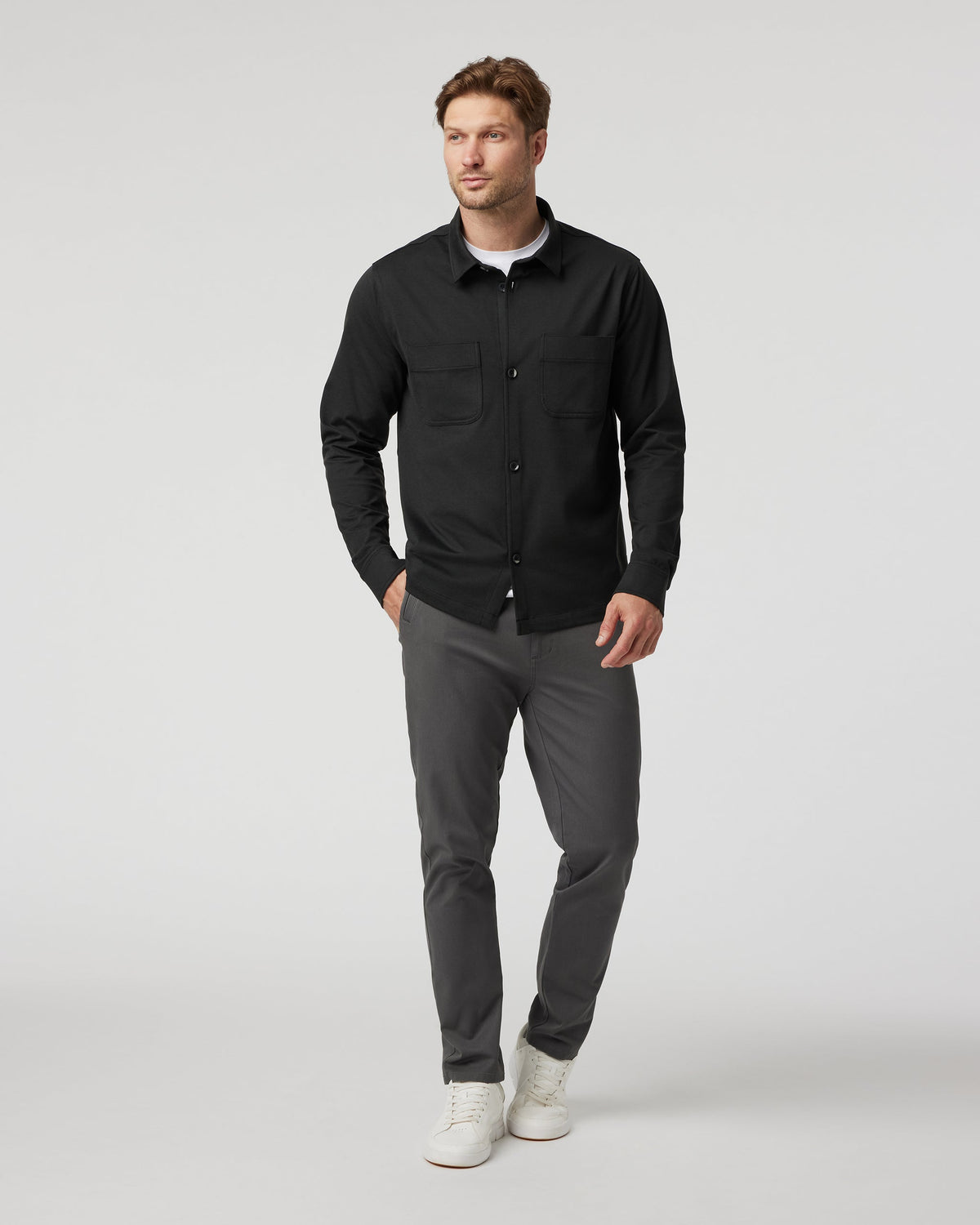Coronado Shirt Jacket | Black Heather