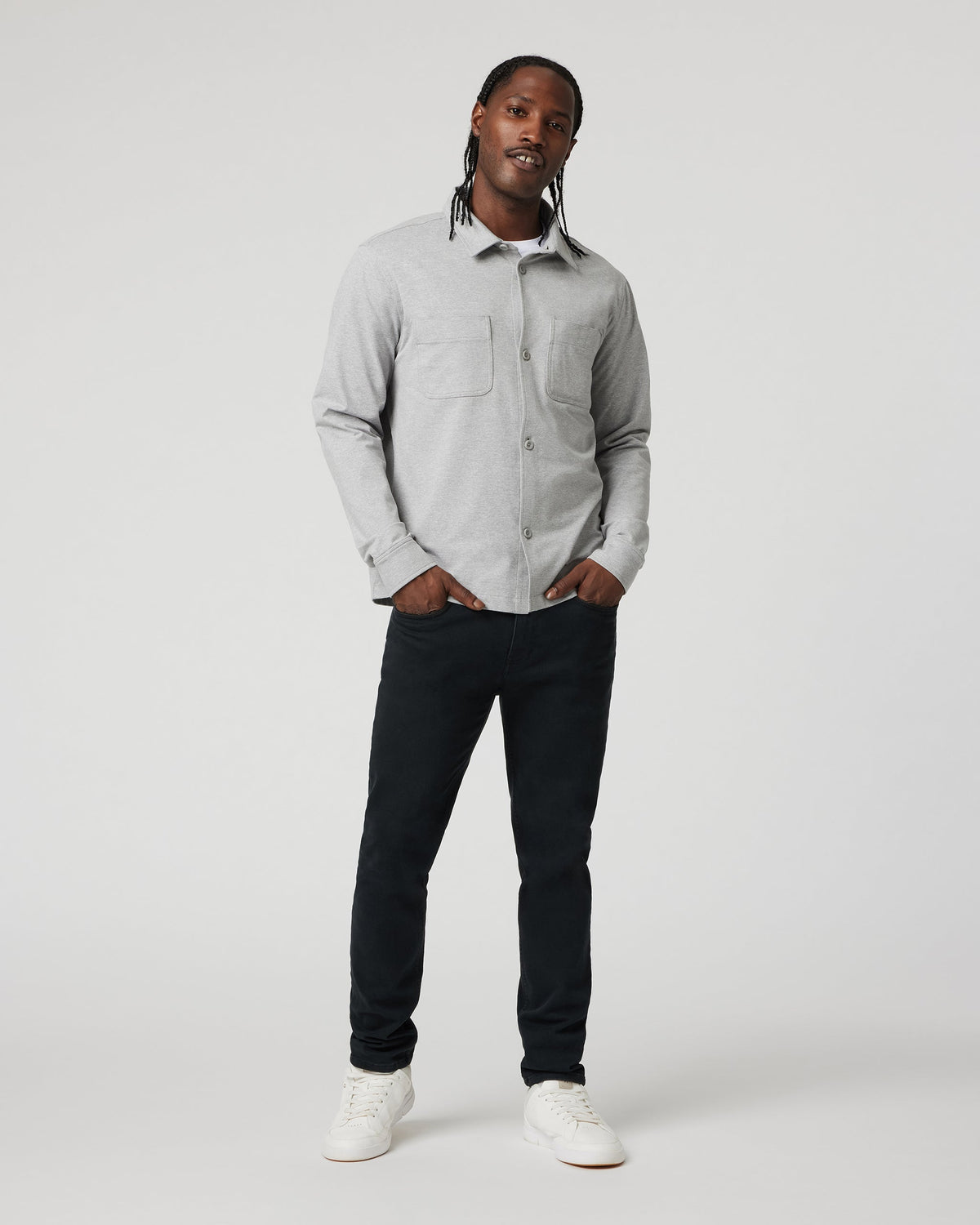 Coronado Shirt Jacket | Light Heather Grey