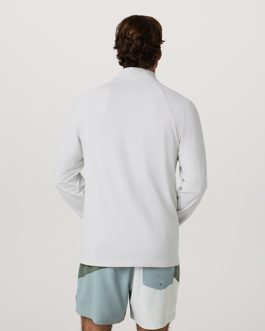 Clearview Seamless Quarter Zip | Frost Grey