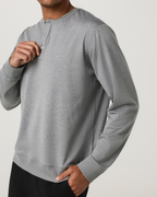 Long Sleeve Coronado Henley - Relaxed Fit | Grey Heather