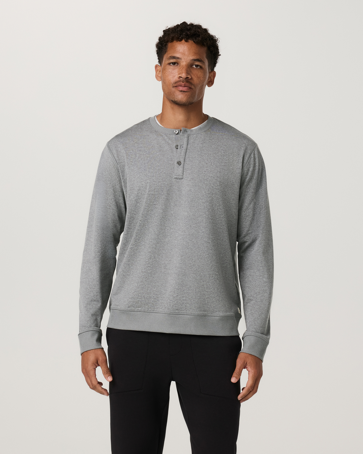 Long Sleeve Coronado Henley - Relaxed Fit | Grey Heather