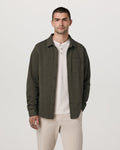 Long Sleeve Jeffreys Button Down Overshirt | Olive Heather