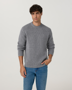 Denver Waffle Crew Sweater | Heather Grey