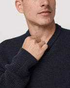 Denver Waffle Crew Sweater | Navy