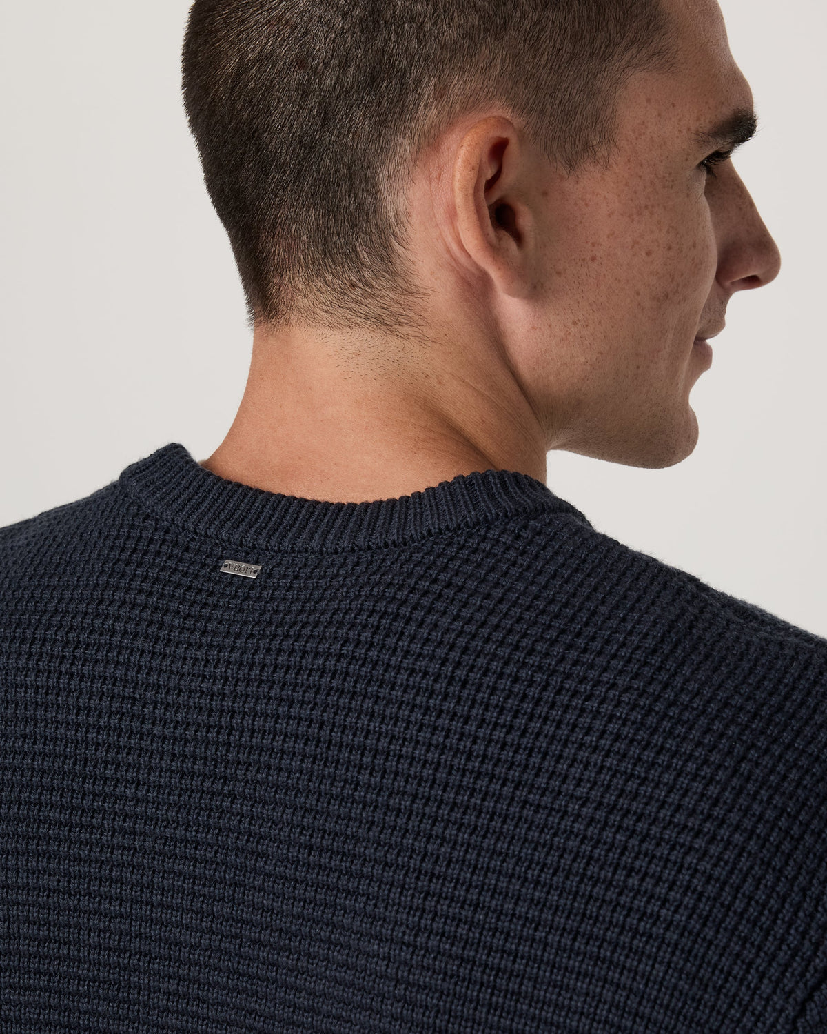 Denver Waffle Crew Sweater | Navy