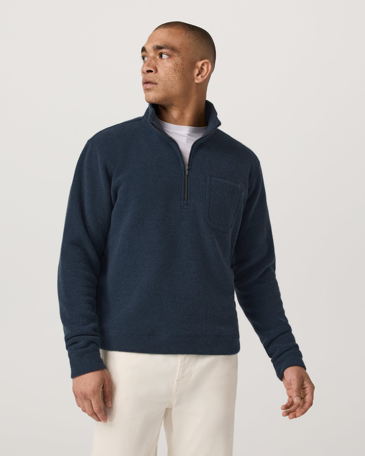 Beach Fleece Half Zip | Ink Heather