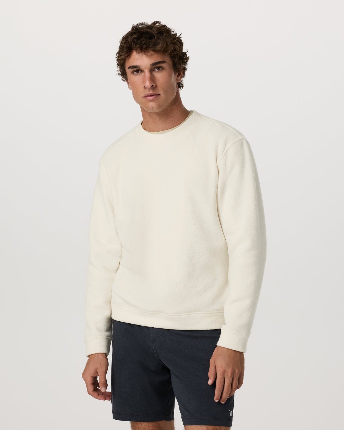 Beach Fleece Crew | Bone Heather