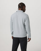 Long Sleeve Waffle Polo | Sea Fog