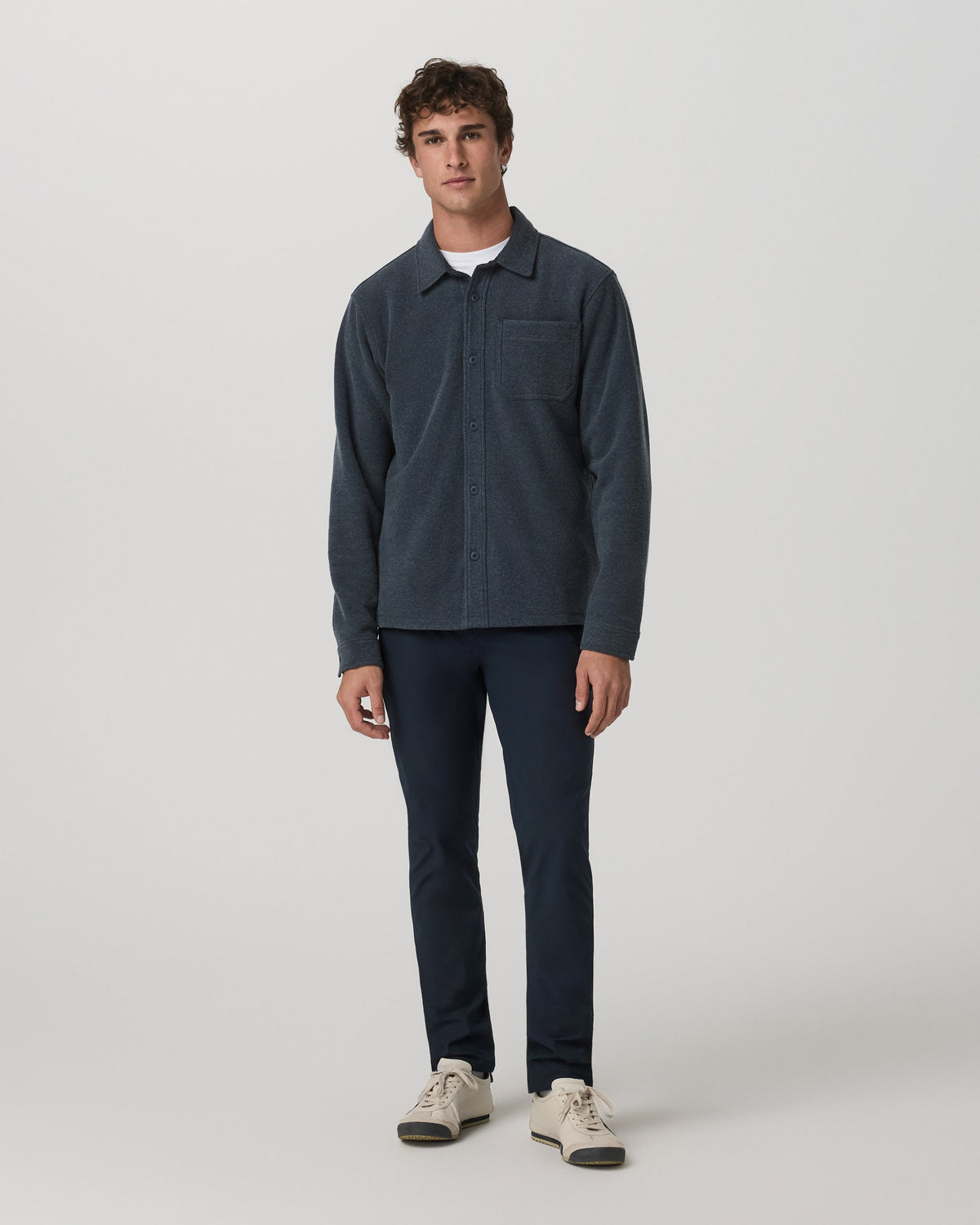Beach Fleece Shirt Jacket | Ink Heather