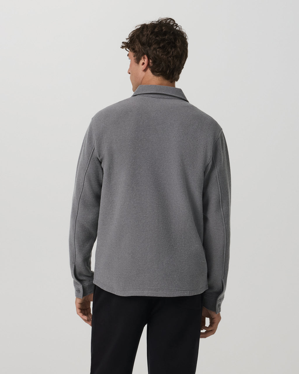 Beach Fleece Shirt Jacket | Pinecone Heather