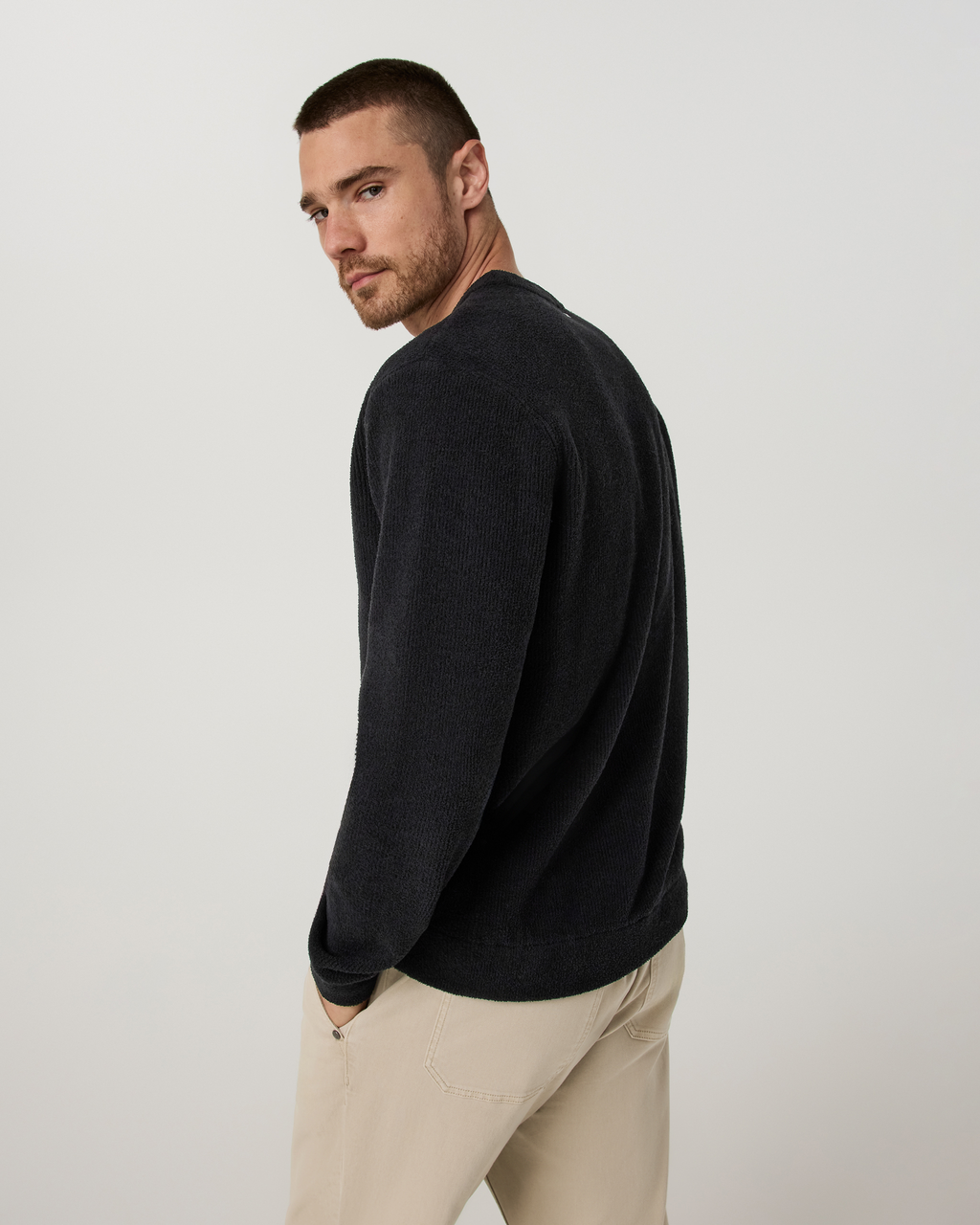 Midweight Rib Sweater | Black