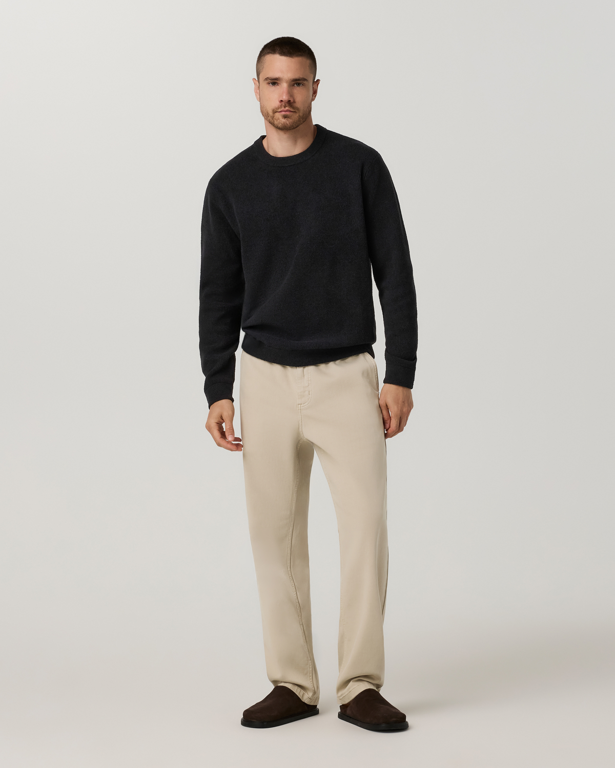 Midweight Rib Sweater | Black