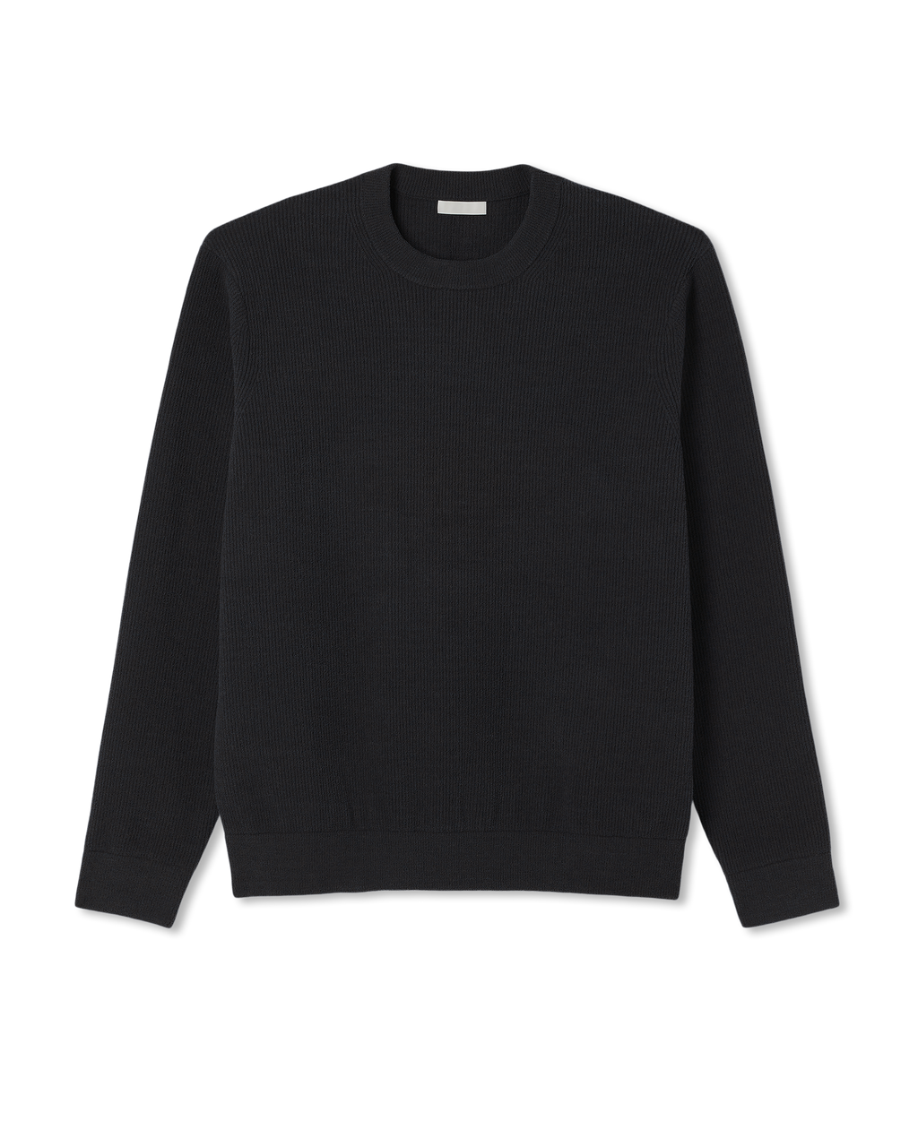Midweight Rib Sweater | Black