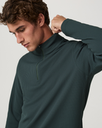 Lightweight Tech Waffle Quarter Zip | Hemlock