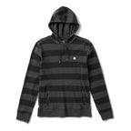 Clark Hoodie | Black Heather Stripe