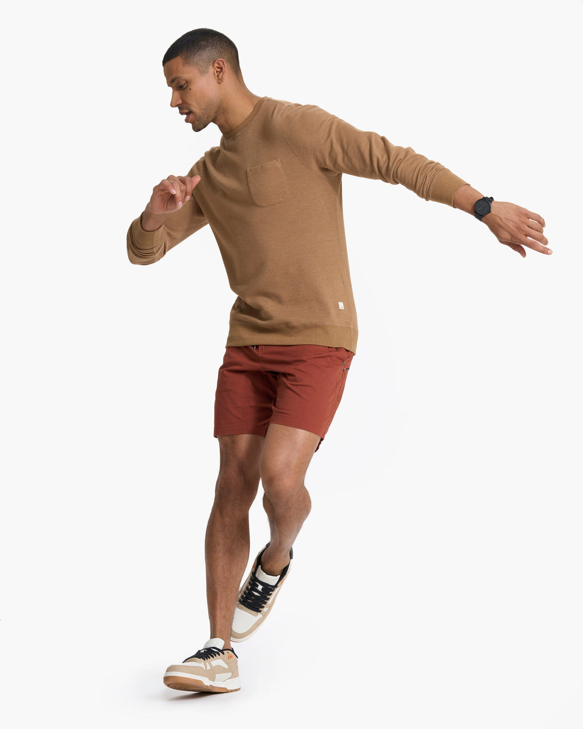Jeffreys Pullover | Camel Heather