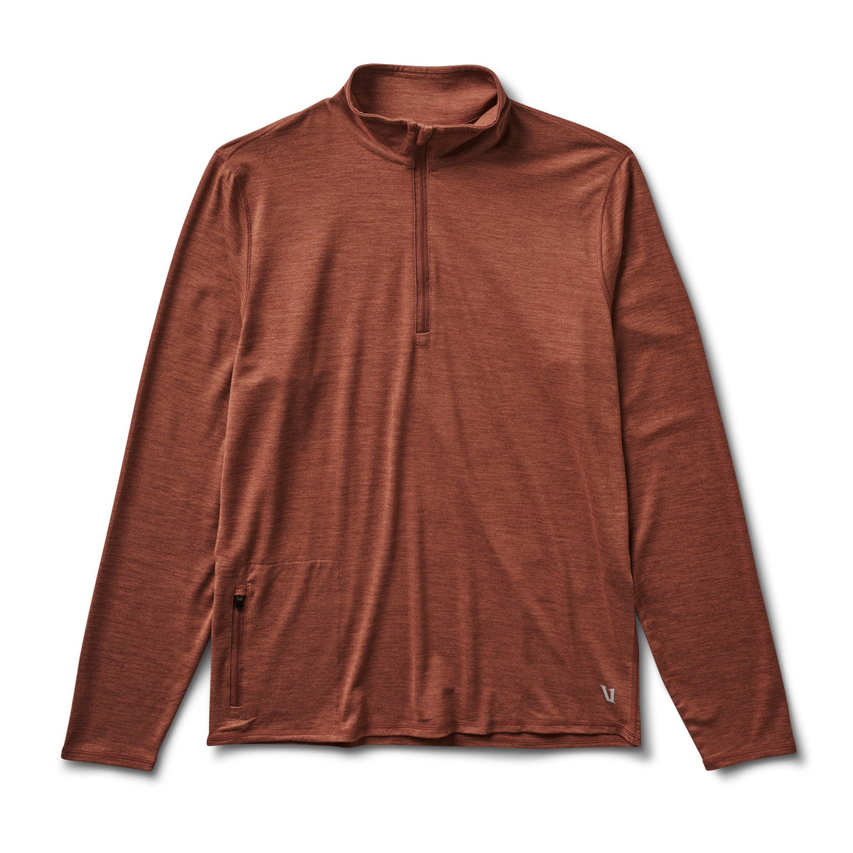 Ease Performance Half Zip | Dark Terracotta Heather