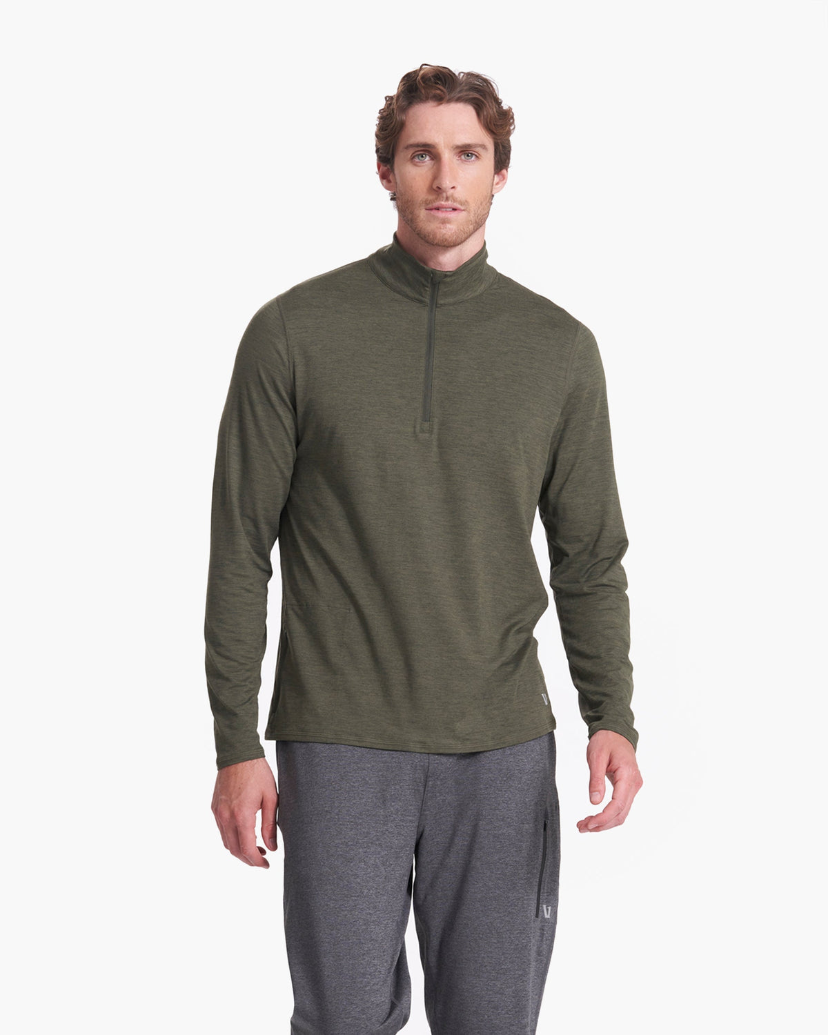 Ease Performance Half Zip | Forest Heather