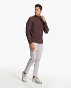 Ease Performance Half Zip | Mahogany Heather
