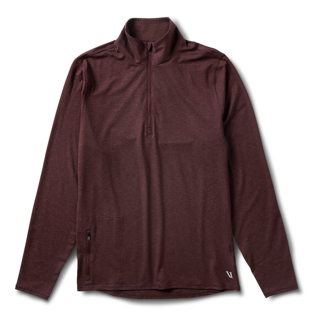 Ease Performance Half Zip | Oxblood Heather