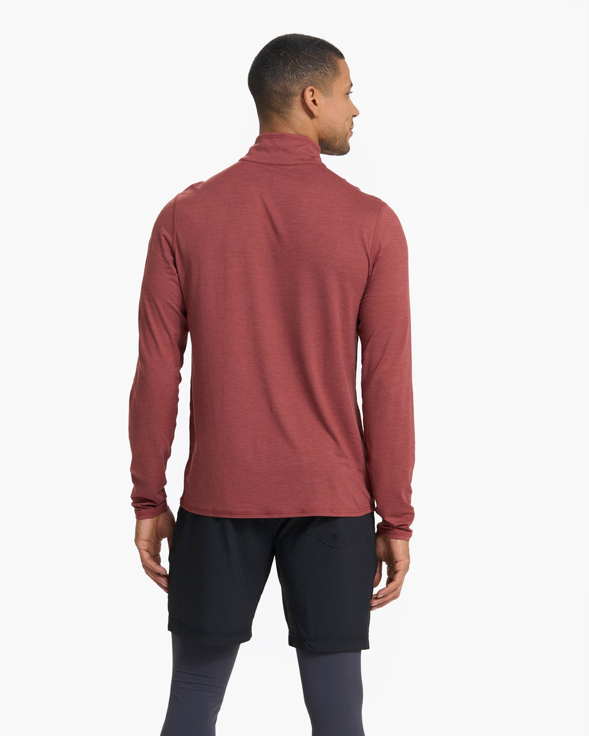 Ease Performance Half Zip | Currant Heather