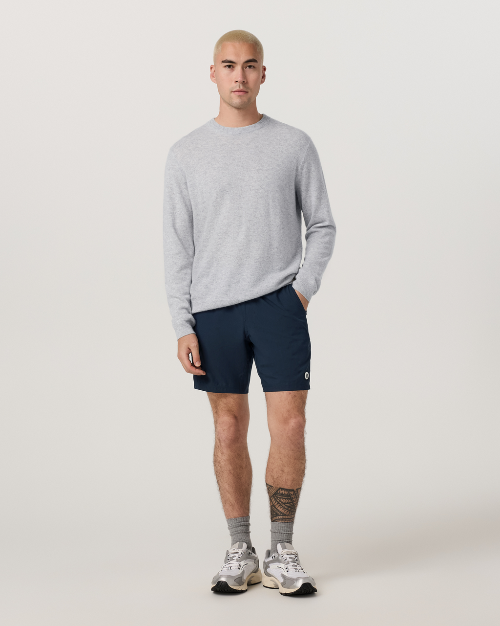 Berik Cashmere Sweater | Light Heather Grey