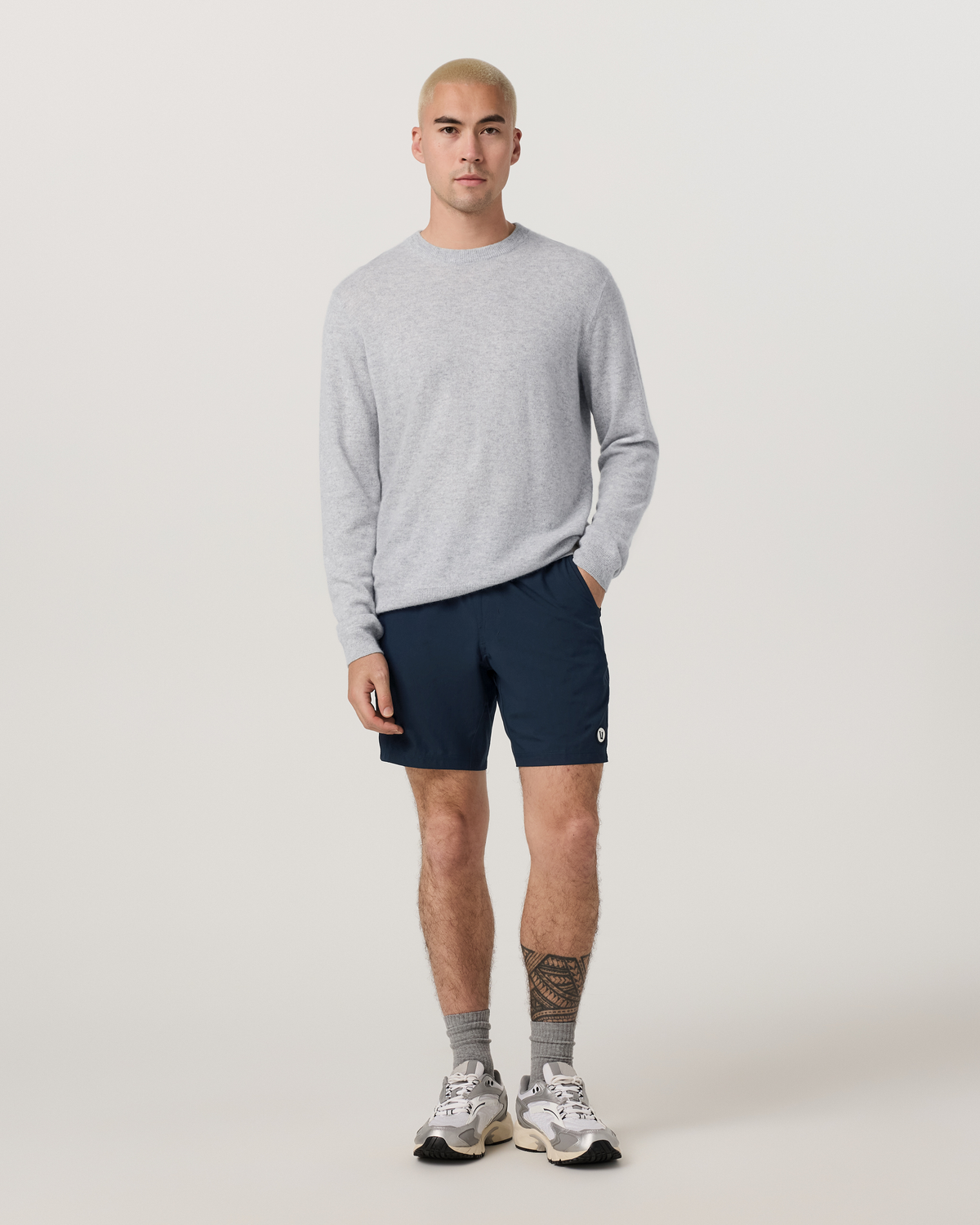 Berik Cashmere Sweater | Light Heather Grey