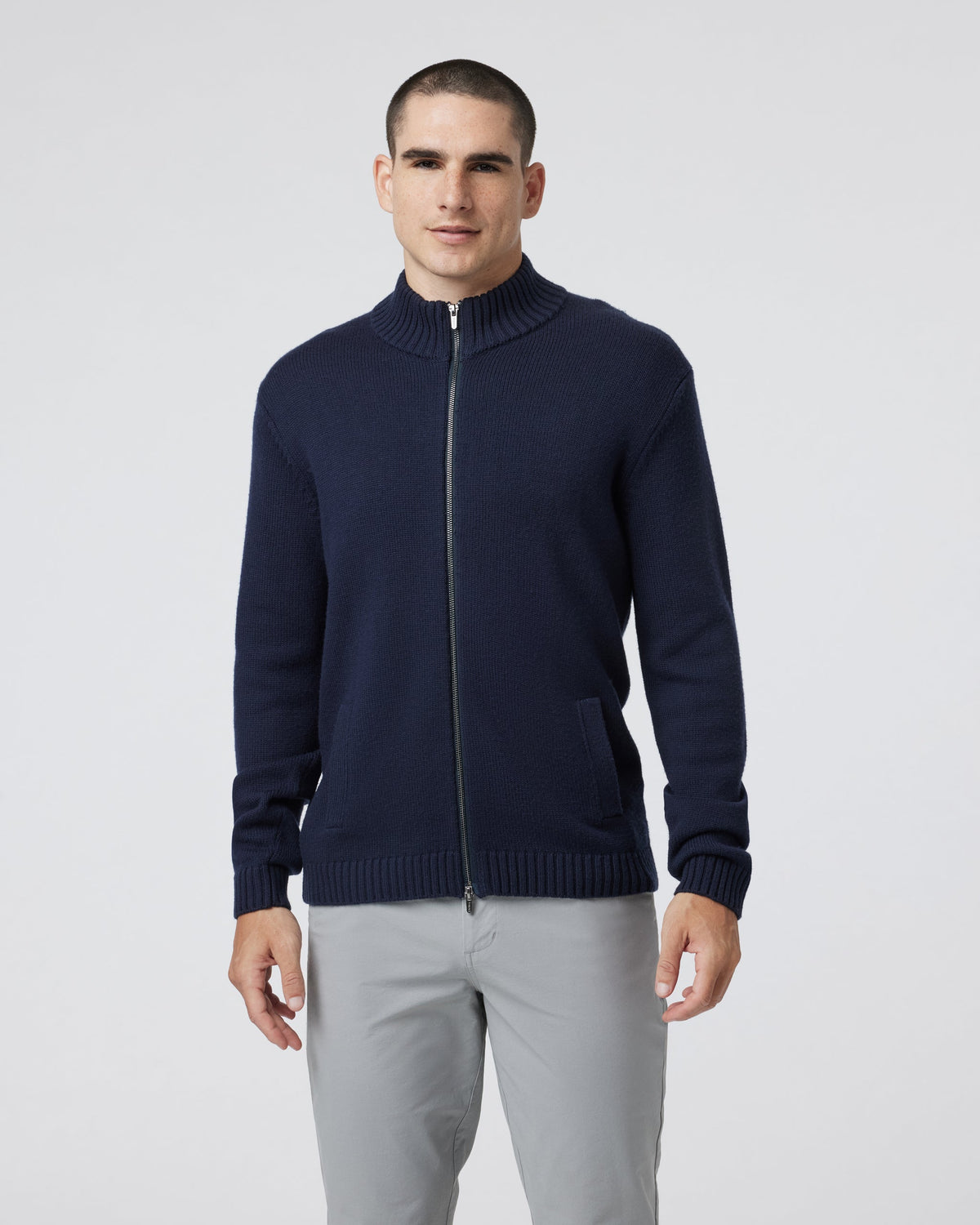 Denver Full Zip Sweater | Ink