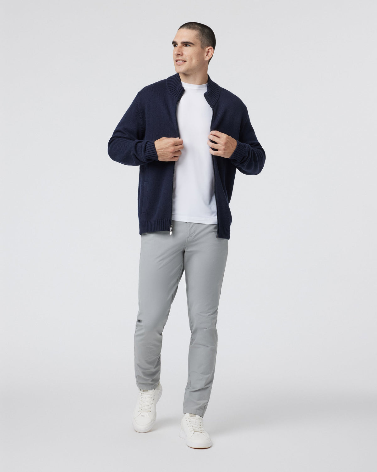 Denver Full Zip Sweater | Ink