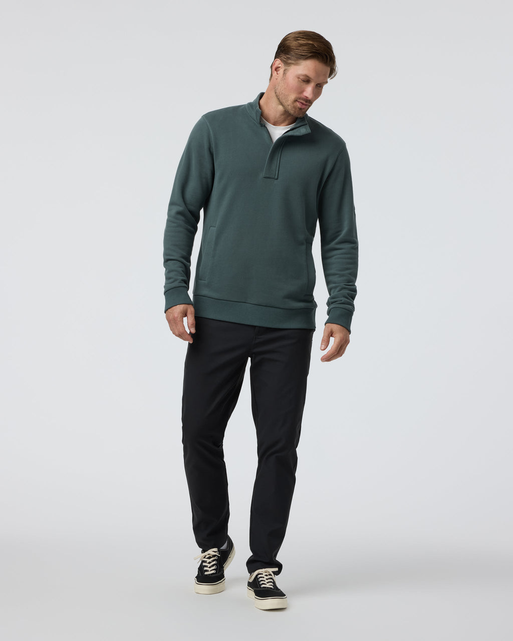 Cypress Quarter Zip | Smoked Beryl