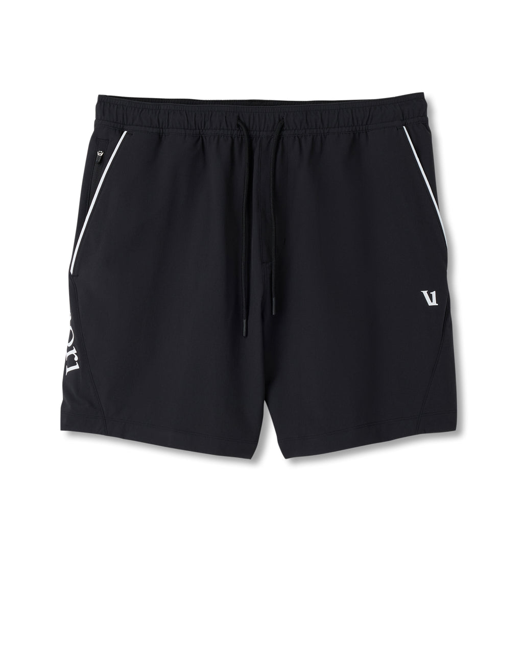 Crosscourt Short Unlined 7| Black Logo Graphic