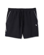 Crosscourt Short Unlined 7| Black Logo Graphic