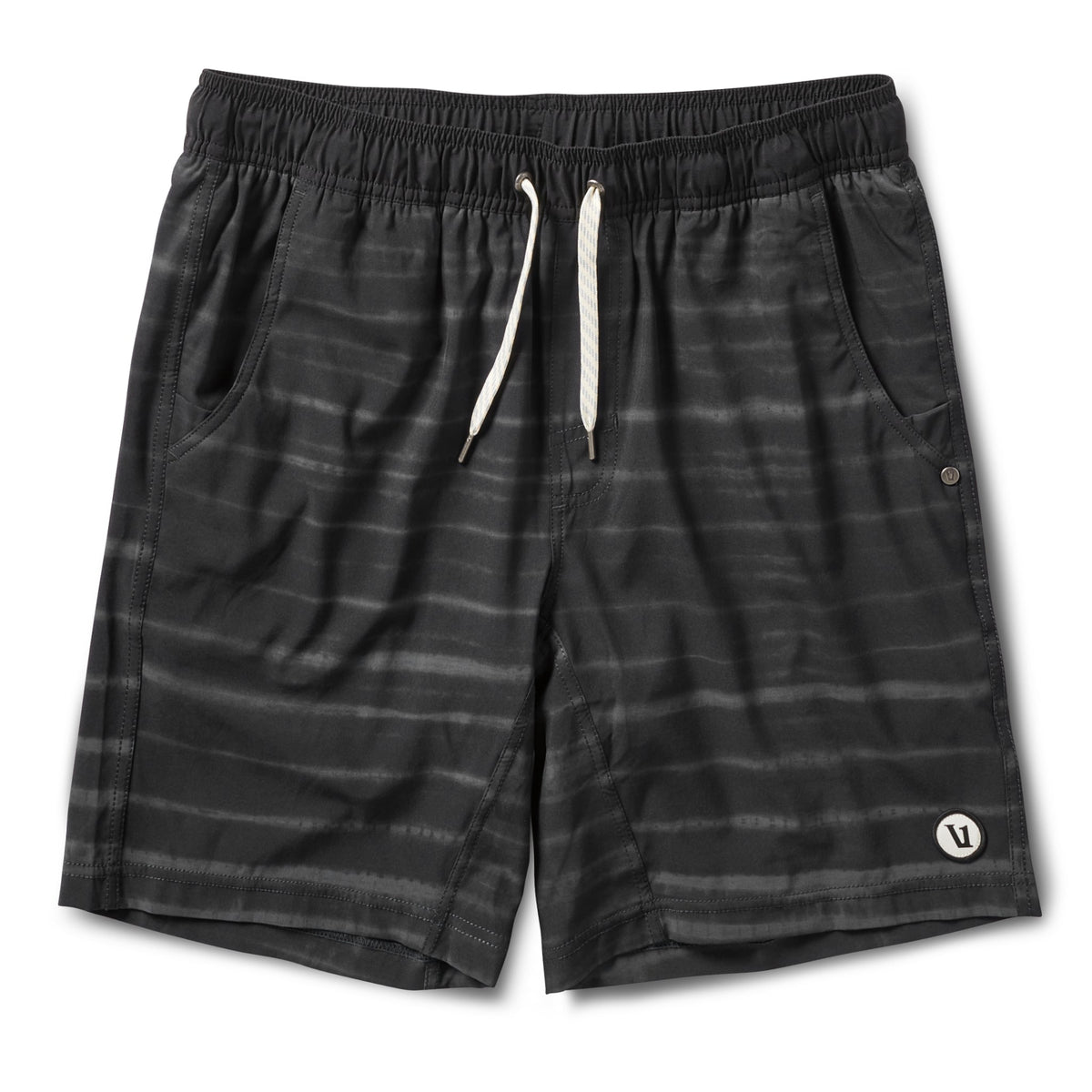 Kore Short Lined 7 | Black Shibori Stripe
