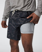 Kore Short Lined 7 | Black Watercolor Camo