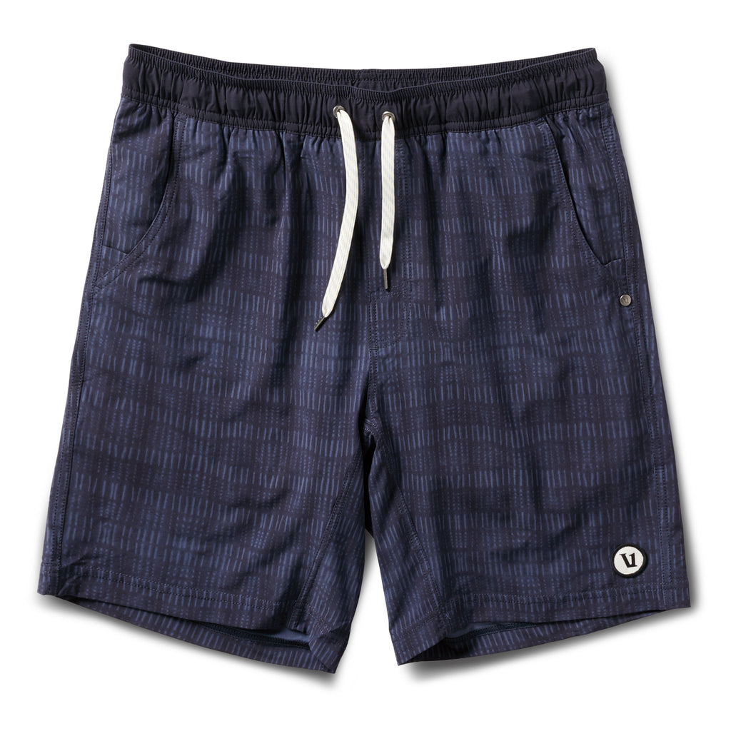 Kore Short Lined 7 | Ink Shibori Grid