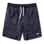 Kore Short Lined 7 | Ink Shibori Grid
